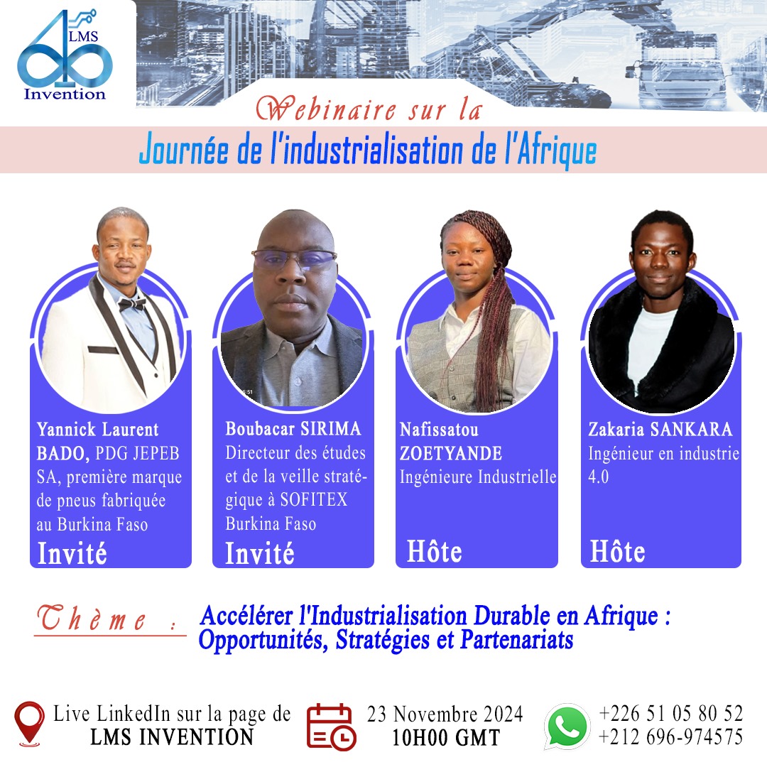 Webinaire sur la journée d'industrialisation de l'Afrique